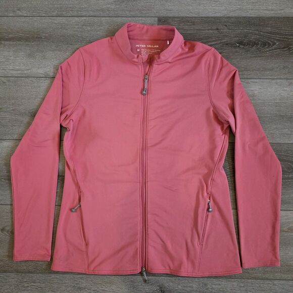 Peter Millar Jackets & Blazers - Peter Millar Pink Athleisure Zip Up Womens Size Medium UPF 50+ Sun Protection